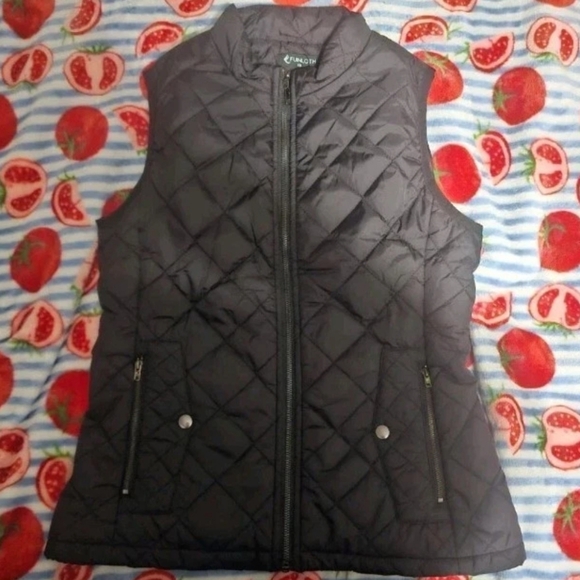 Fuinloth Jackets & Blazers - Black Quilted Sleeveless Vest